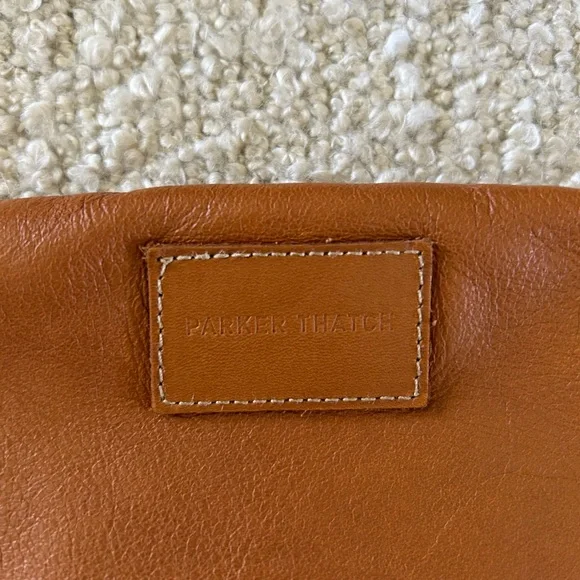 Brown Leather Belt Bag with Patterned Strap - Picture 3 of 8